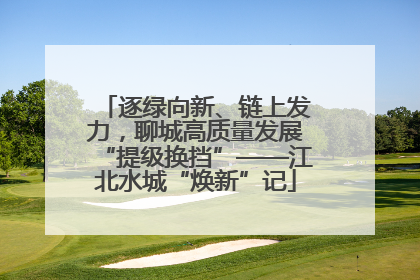 逐绿向新、链上发力，聊城高质量发展“提级换挡”——江北水城“焕新”记