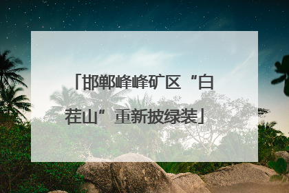邯郸峰峰矿区“白茬山”重新披绿装