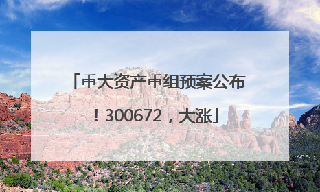 重大资产重组预案公布！300672，大涨