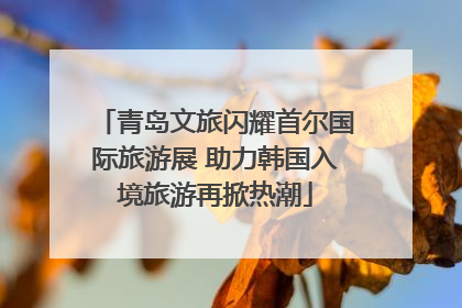 青岛文旅闪耀首尔国际旅游展 助力韩国入境旅游再掀热潮