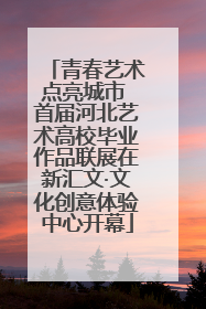 青春艺术点亮城市 首届河北艺术高校毕业作品联展在新汇文·文化创意体验中心开幕