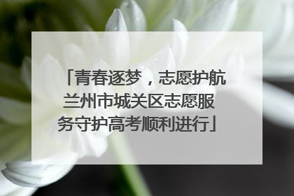 青春逐梦，志愿护航 兰州市城关区志愿服务守护高考顺利进行