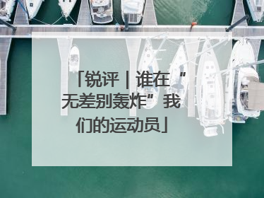 锐评｜谁在“无差别轰炸”我们的运动员