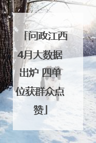 问政江西4月大数据出炉 四单位获群众点赞
