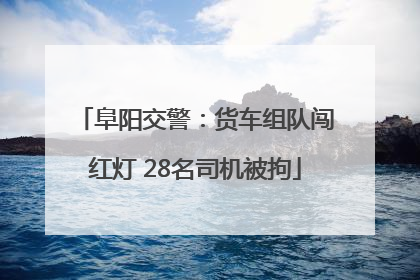 阜阳交警：货车组队闯红灯 28名司机被拘