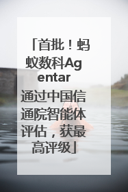 首批！蚂蚁数科Agentar通过中国信通院智能体评估，获最高评级