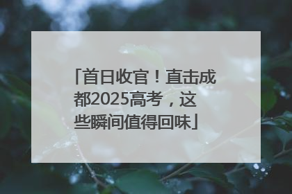 首日收官！直击成都2025高考，这些瞬间值得回味