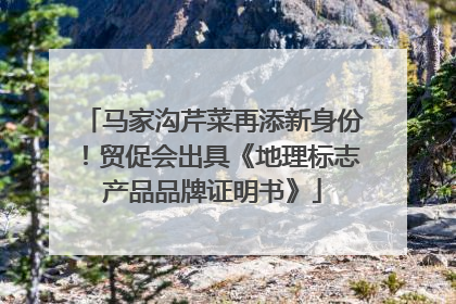 马家沟芹菜再添新身份！贸促会出具《地理标志产品品牌证明书》