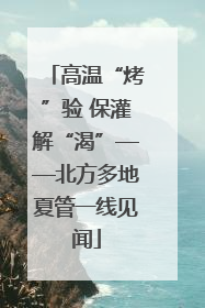高温“烤”验 保灌解“渴”——北方多地夏管一线见闻