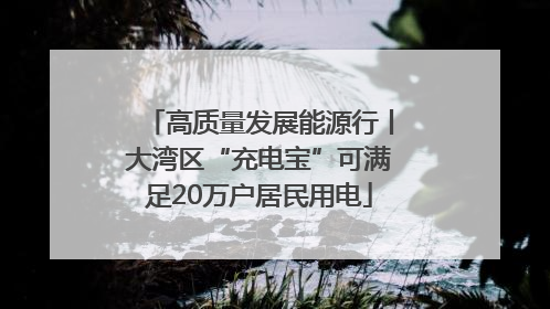 高质量发展能源行丨大湾区“充电宝”可满足20万户居民用电