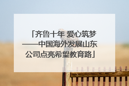 齐鲁十年 爱心筑梦——中国海外发展山东公司点亮希望教育路