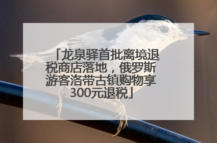 龙泉驿首批离境退税商店落地，俄罗斯游客洛带古镇购物享300元退税