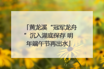 黄龙溪“冠军龙舟”沉入湖底保存 明年端午节再出水