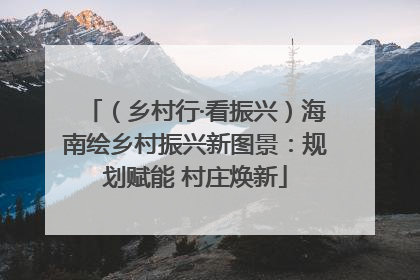 （乡村行·看振兴）海南绘乡村振兴新图景：规划赋能 村庄焕新