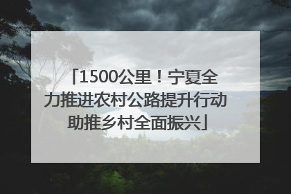 1500公里！宁夏全力推进农村公路提升行动 助推乡村全面振兴