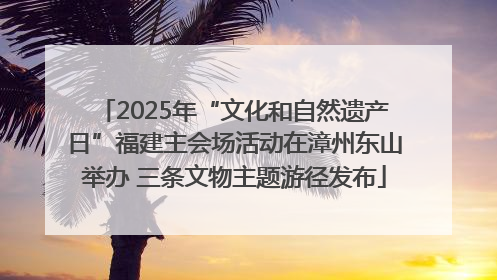 2025年“文化和自然遗产日”福建主会场活动在漳州东山举办 三条文物主题游径发布
