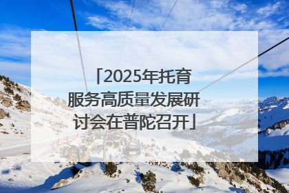 2025年托育服务高质量发展研讨会在普陀召开