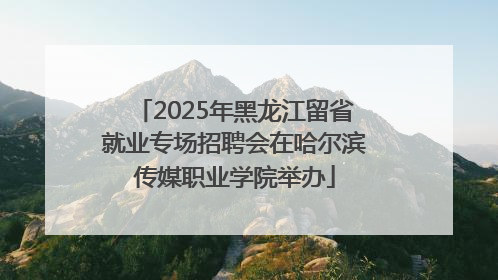 2025年黑龙江留省就业专场招聘会在哈尔滨传媒职业学院举办