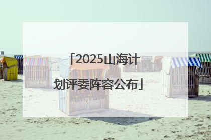 2025山海计划评委阵容公布