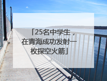 25名中学生，在青海成功发射一枚探空火箭