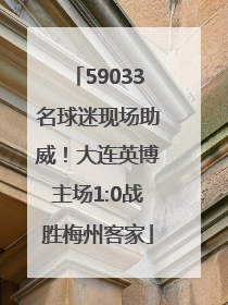 59033名球迷现场助威！大连英博主场1:0战胜梅州客家
